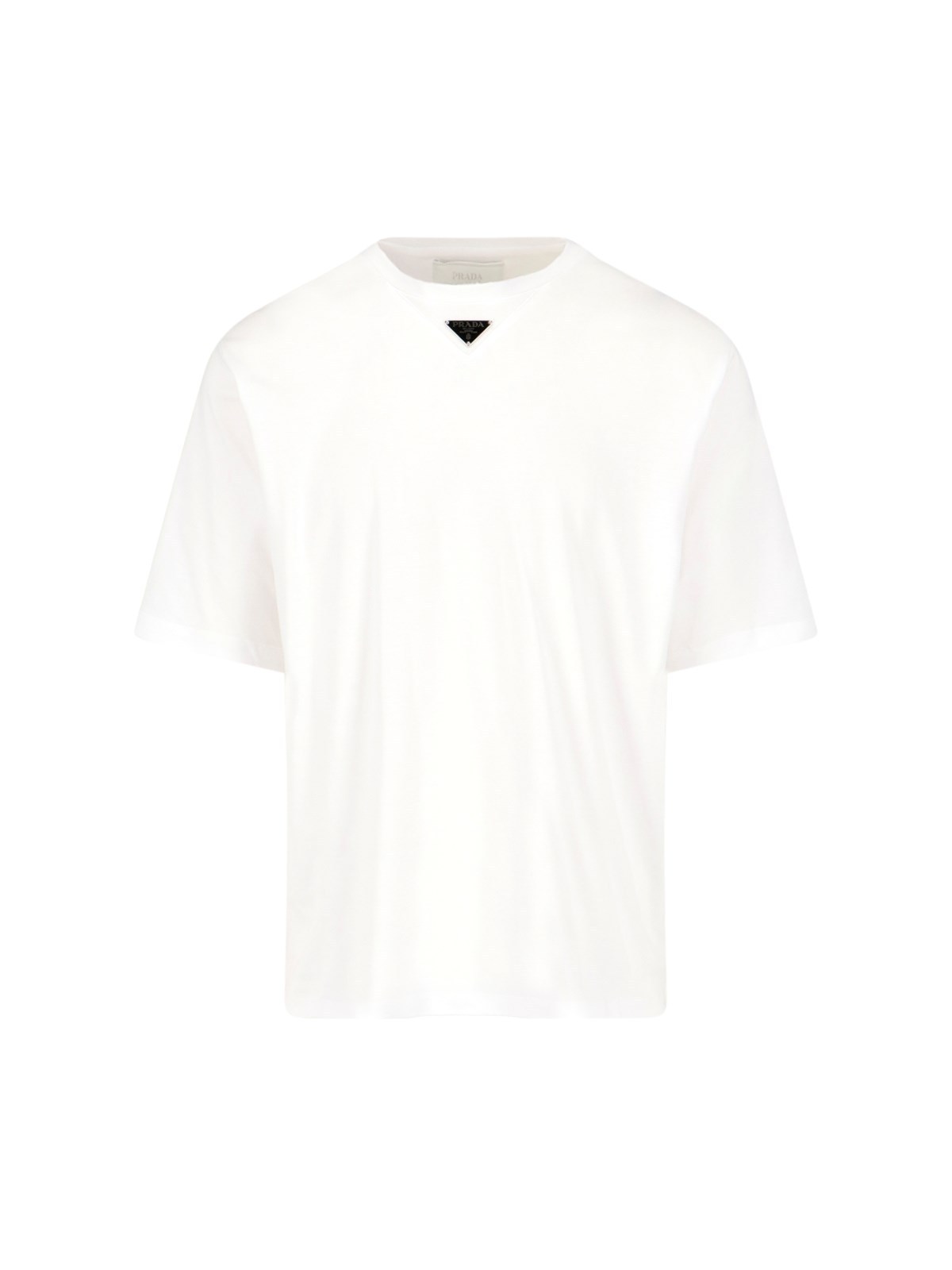 PRADA プラダ ロゴ Tシャツ コットン ホワイト 関税送料無料