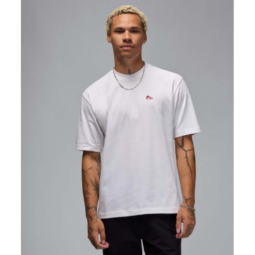 ★ Nike★ Jordan Brand Sneaker Patch T-Shirt M White Varsit