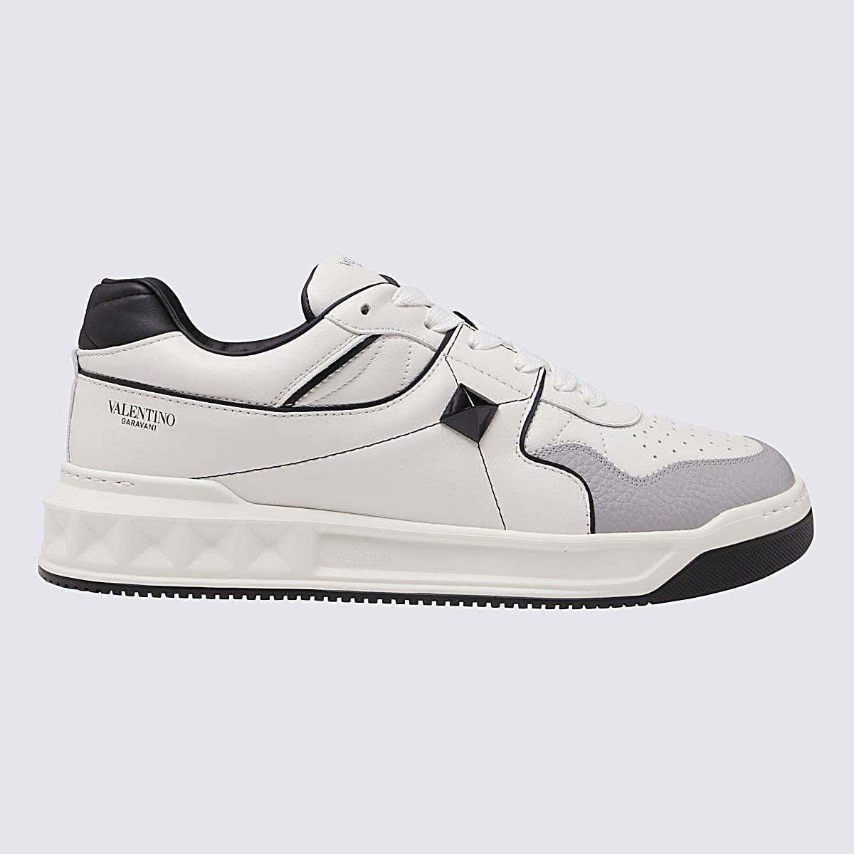 【関税＆送料込み】Valentino Garavani White And Grey Leathe