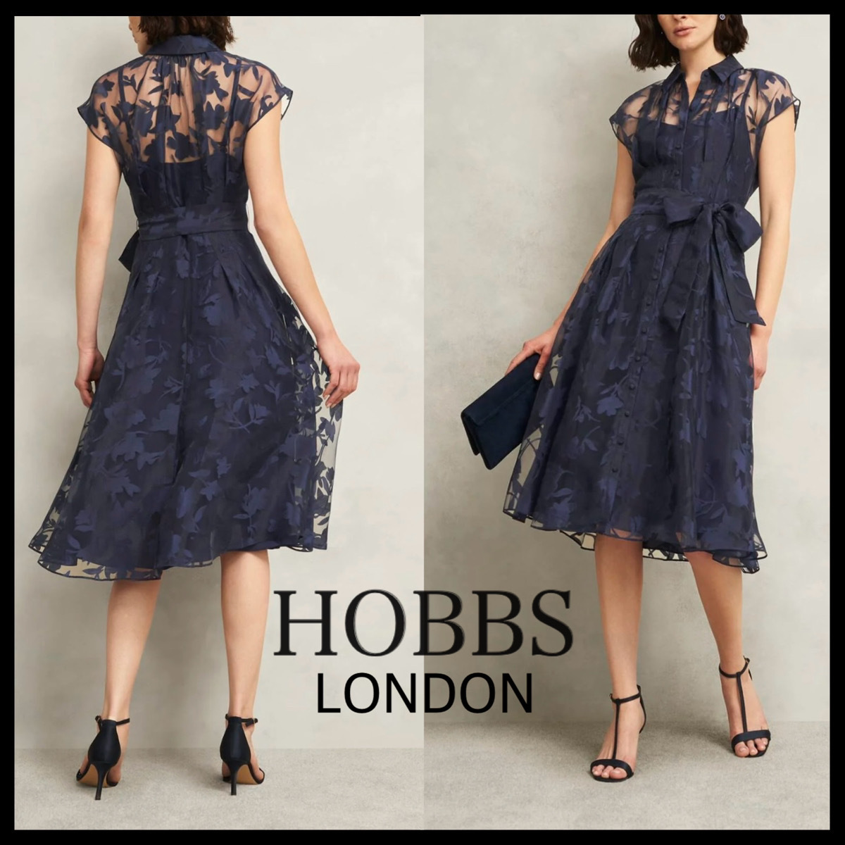 日本未入荷【HOBBS LONDON】Tess フローラル シャツドレス