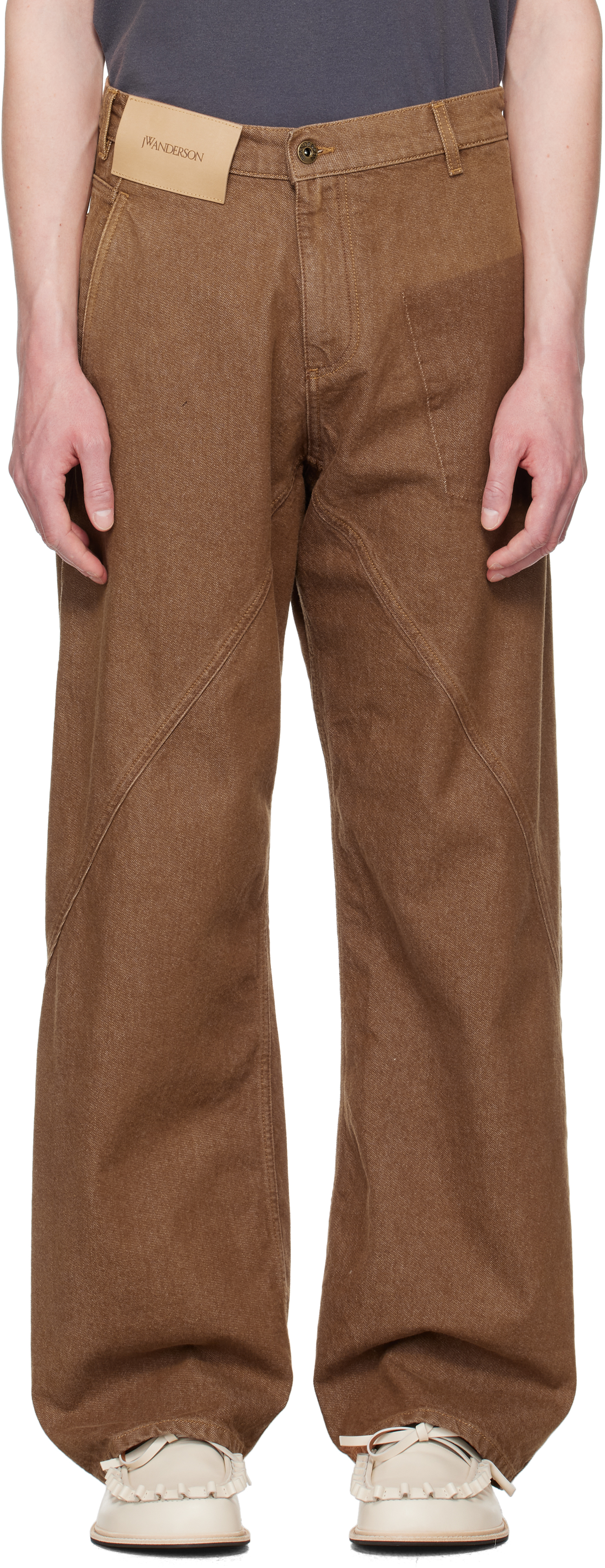 【関税込み】JW Anderson ブラウン Twisted Workwear ジーンズ