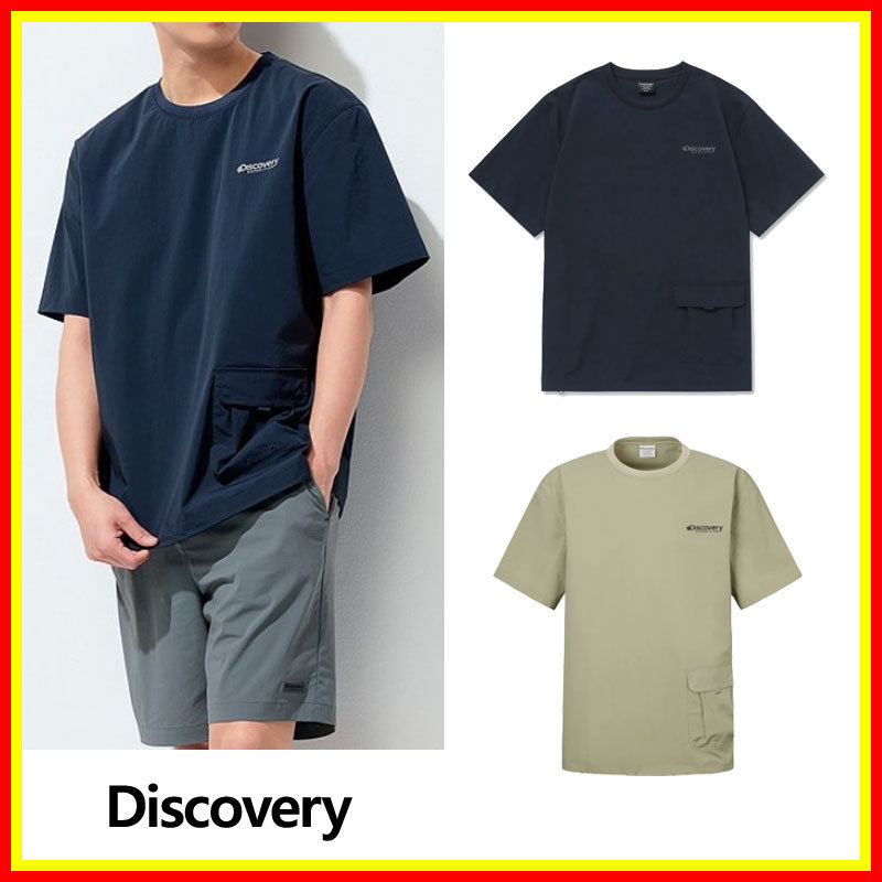 Tシャツ・カットソー [Discovery] Freshvent Woven Men's Waist Pocket T-Shirt
