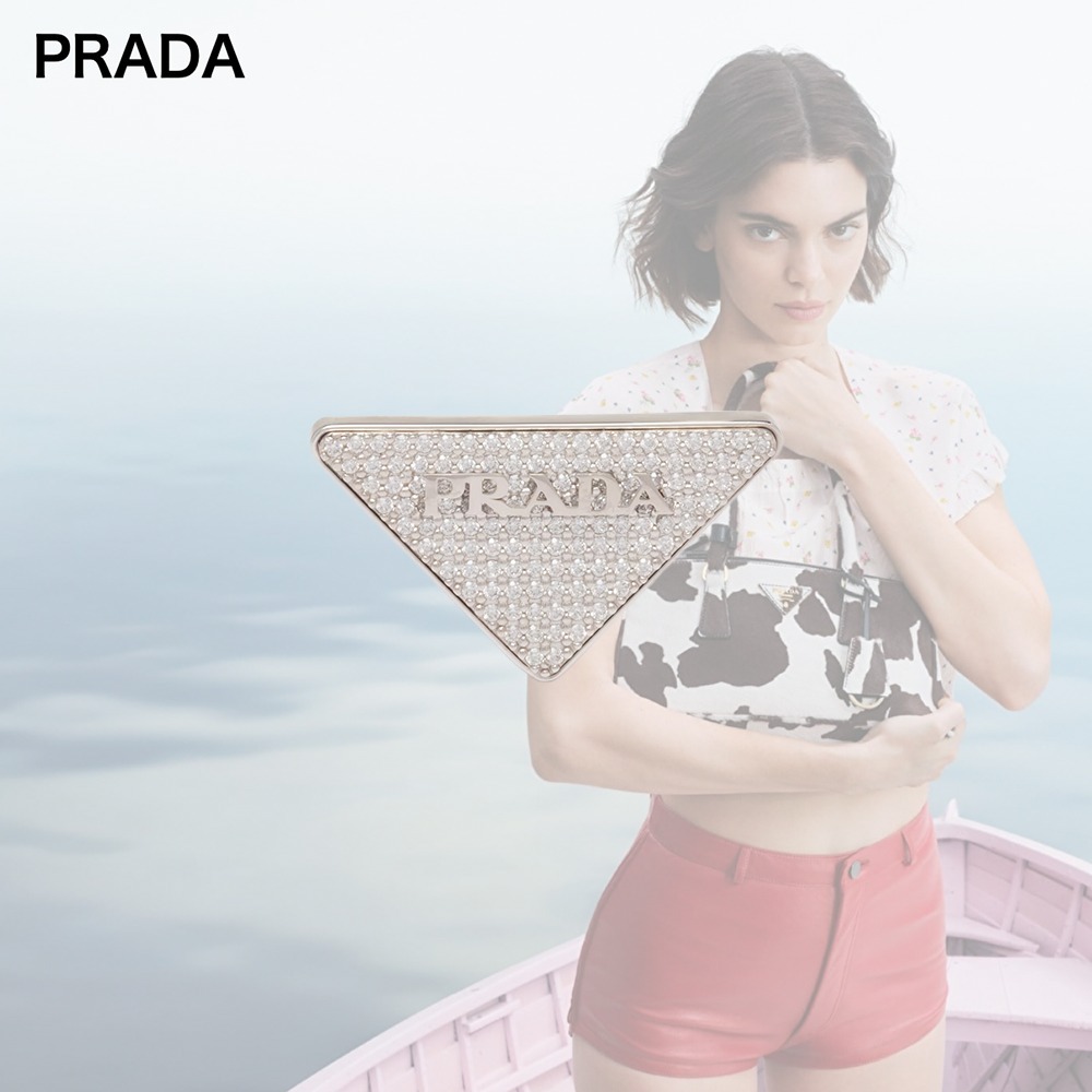 【希少】PRADA クリスタルロゴ ジュエルズ 右耳用 イヤリング