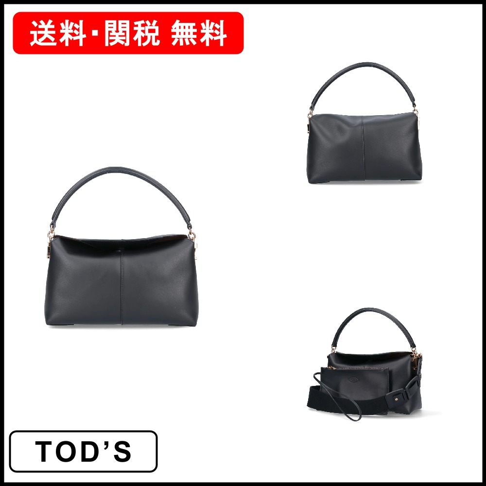 【TODS】ロゴプレート トップ ハンドル バッグ☆SALE中