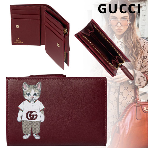 国内直営【GUCCI】日本限定 ヒグチユウコ ２つ折り財布 ミニ財布