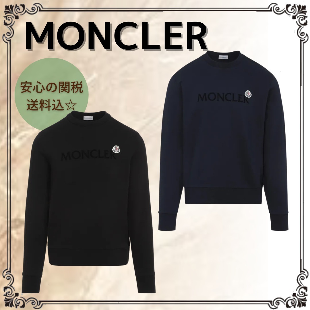 関税込◇*MONCLER*クルーネック ロゴ スウェットシャツ