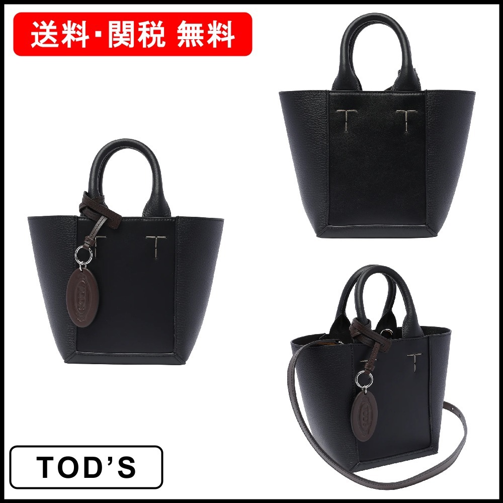 【TODS】ロゴ ペンダント パネル トート バッグ☆SALE中