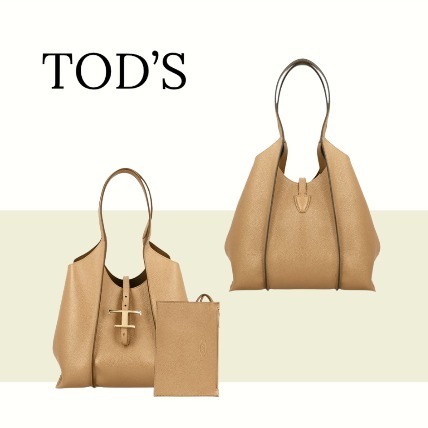 【TOD'S】タイムレス ミディアム ショッピングバッグ ベージュ