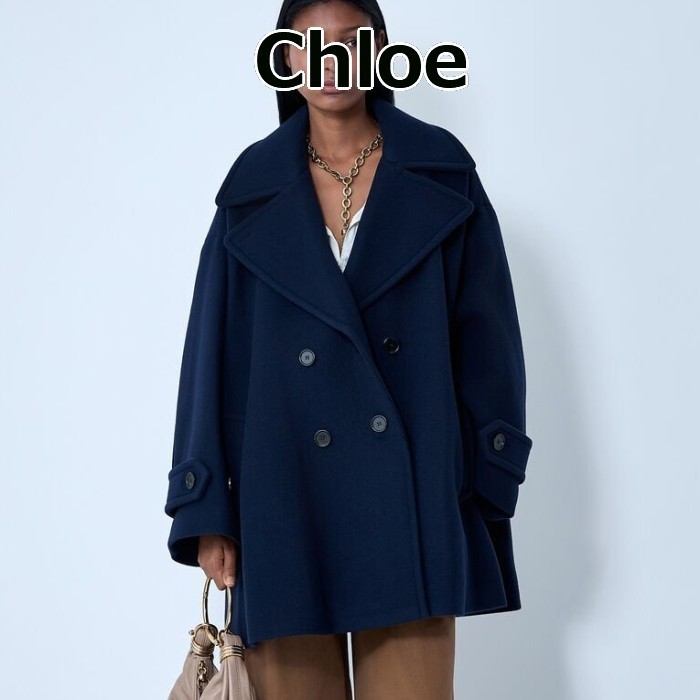 ★SALE★【送料関税無料】Chloe ダブルブレストコート