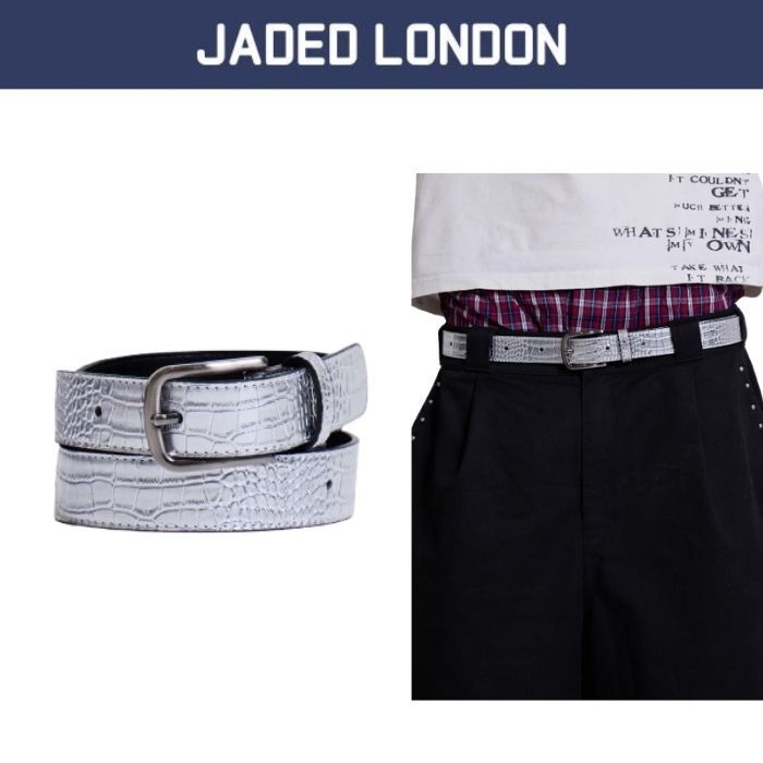 JADED LONDON★ストリートファッション メタル クロコ柄 ベルト