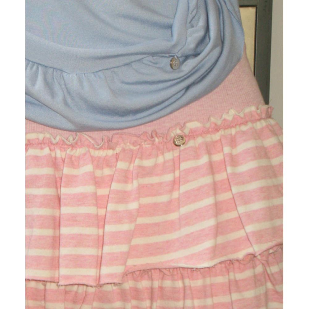 パンツ \"RONRON\" STRIPE CANCAN RUFFLE LAYERED PANTSKIRT PINK RR25APS