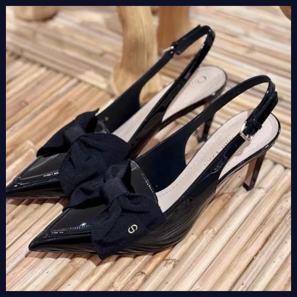 【大きめリボンが可愛い♡】Dior パンプス