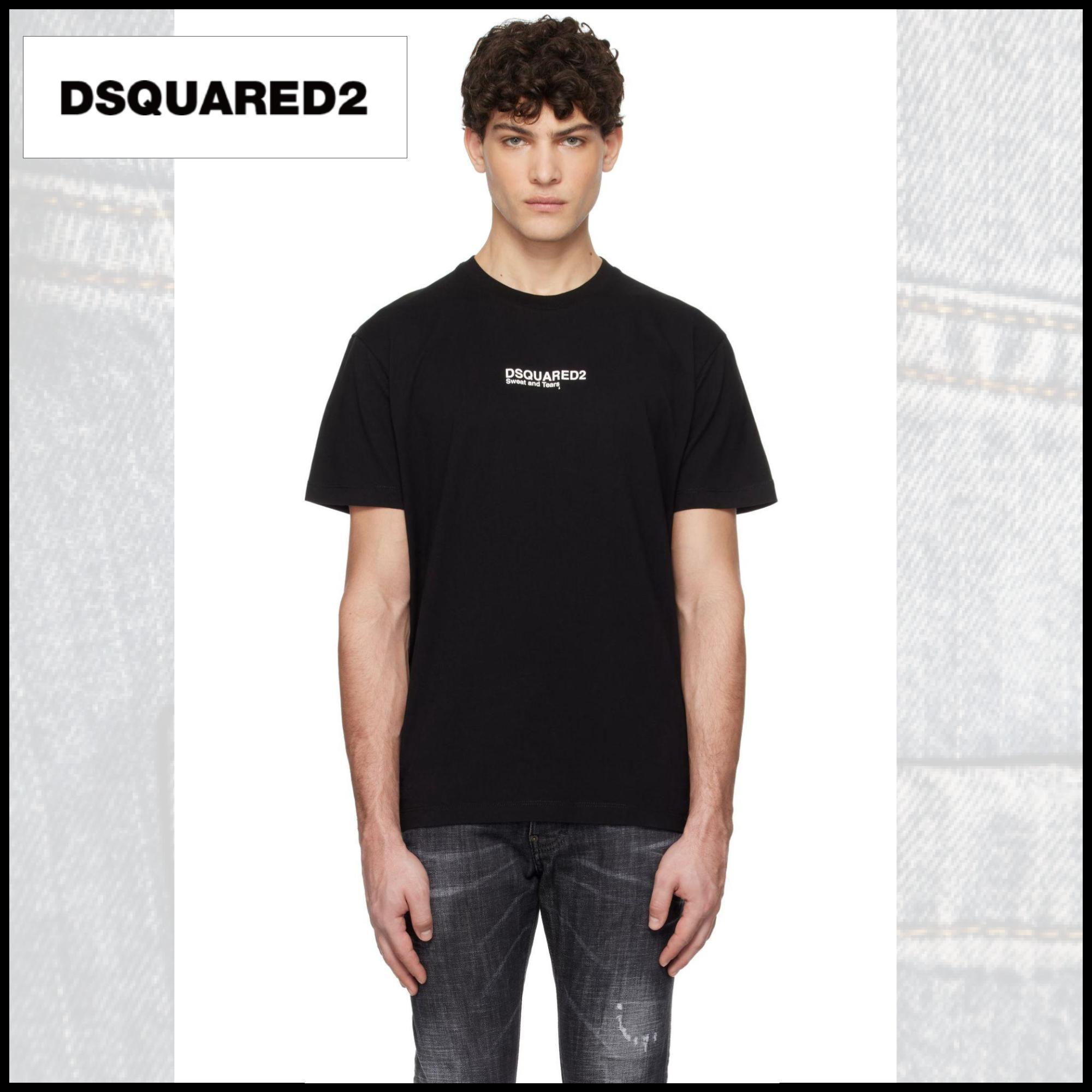 《残り僅か》【DSQUARED2】ネックロゴTシャツ（ブラック）