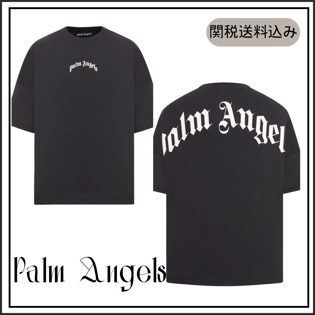 【関税送料込み】PalmAngels バックカーブロゴ Tシャツ