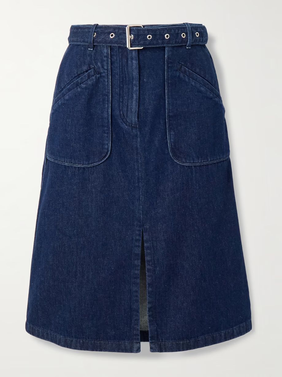 Dries Van Noten デニム ミディ丈スカート ベルト付き☆SALE!
