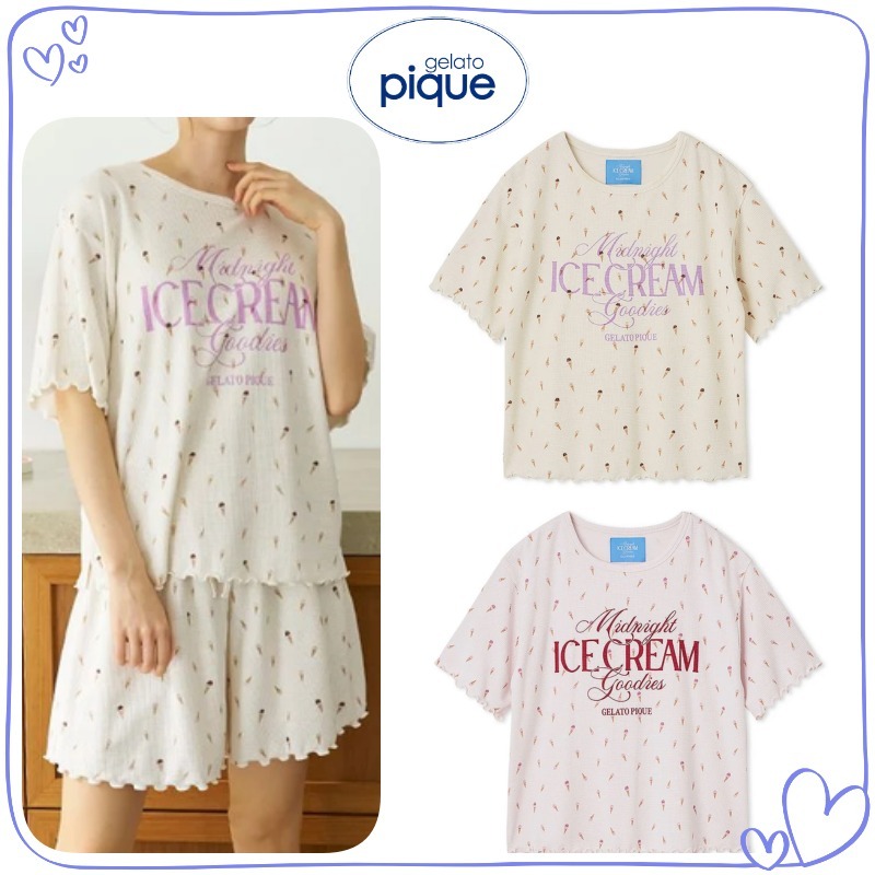 大人気!! gelato pique【接触冷感】アイス ワッフルプルオーバー
