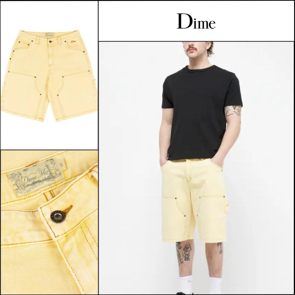 【DIME】DIME Carpenter Denim Shorts Lemon