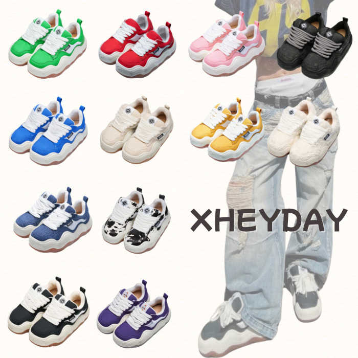 日本未入荷【XHEYDAY】男女兼用 Triple Wavy スニーカー