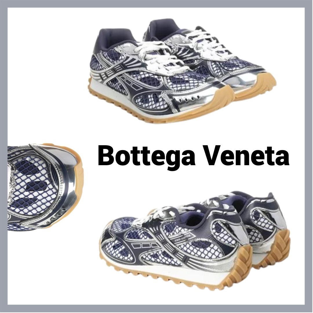 【Bottega Veneta】Orbit スニーカー（ネイビーブルー）