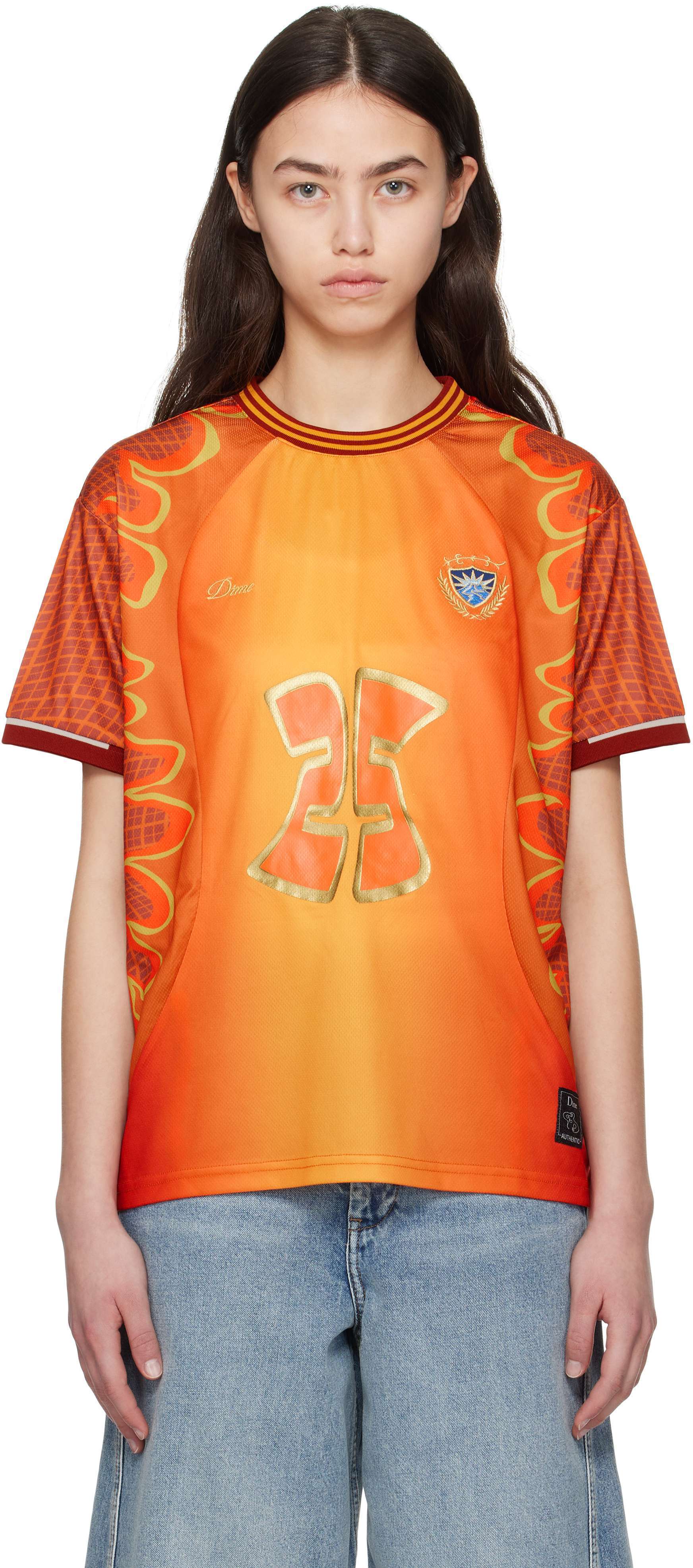 【関税込み】Dime オレンジ Holy Flame Jersey トップス