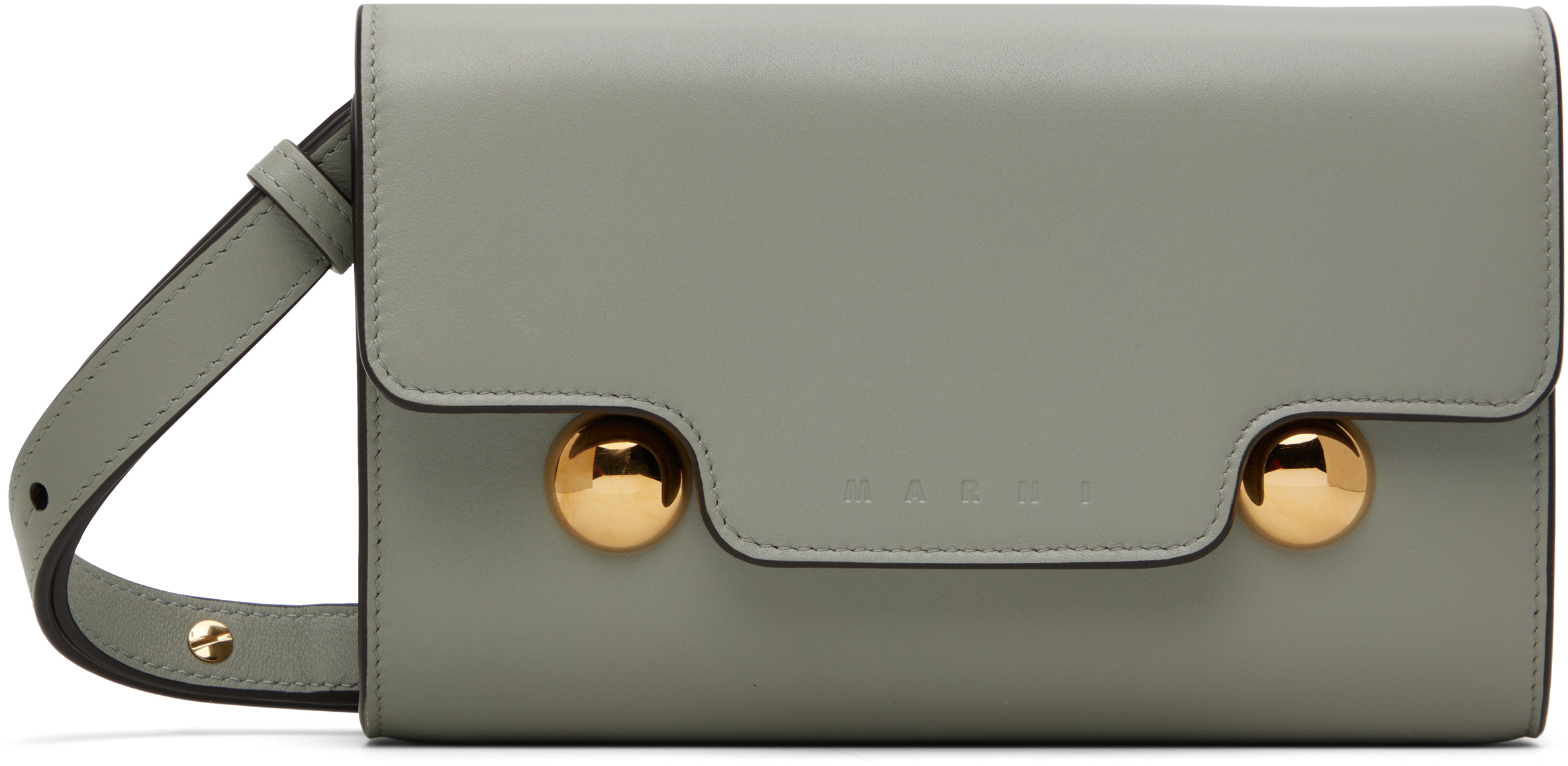 【関税込み】Marni グレー Trunkaroo レザー バッグ
