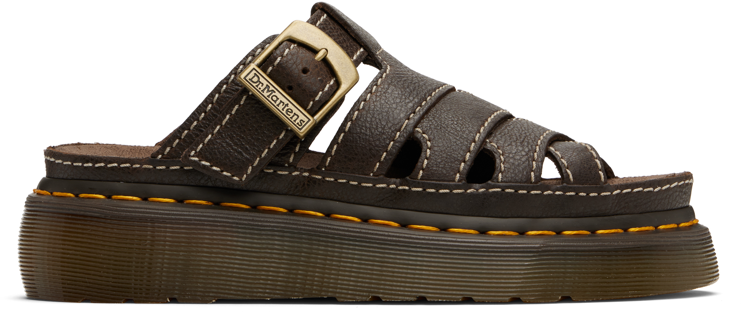 【関税込み】Dr. Martens ブラウン Maxxy スライドサンダル