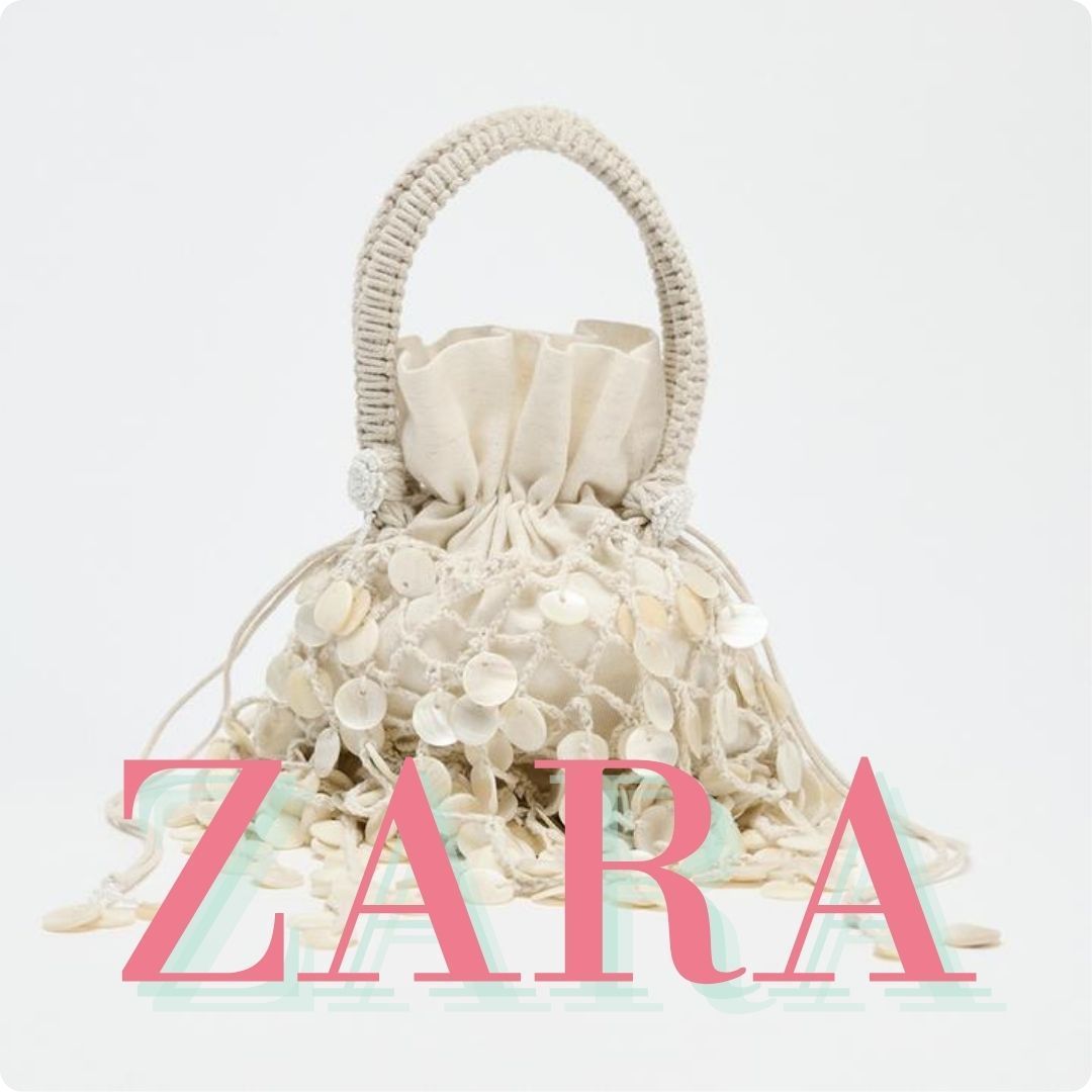 ZARA ナカラードエフェクトアップリケ ハンドバッグ 6530/610