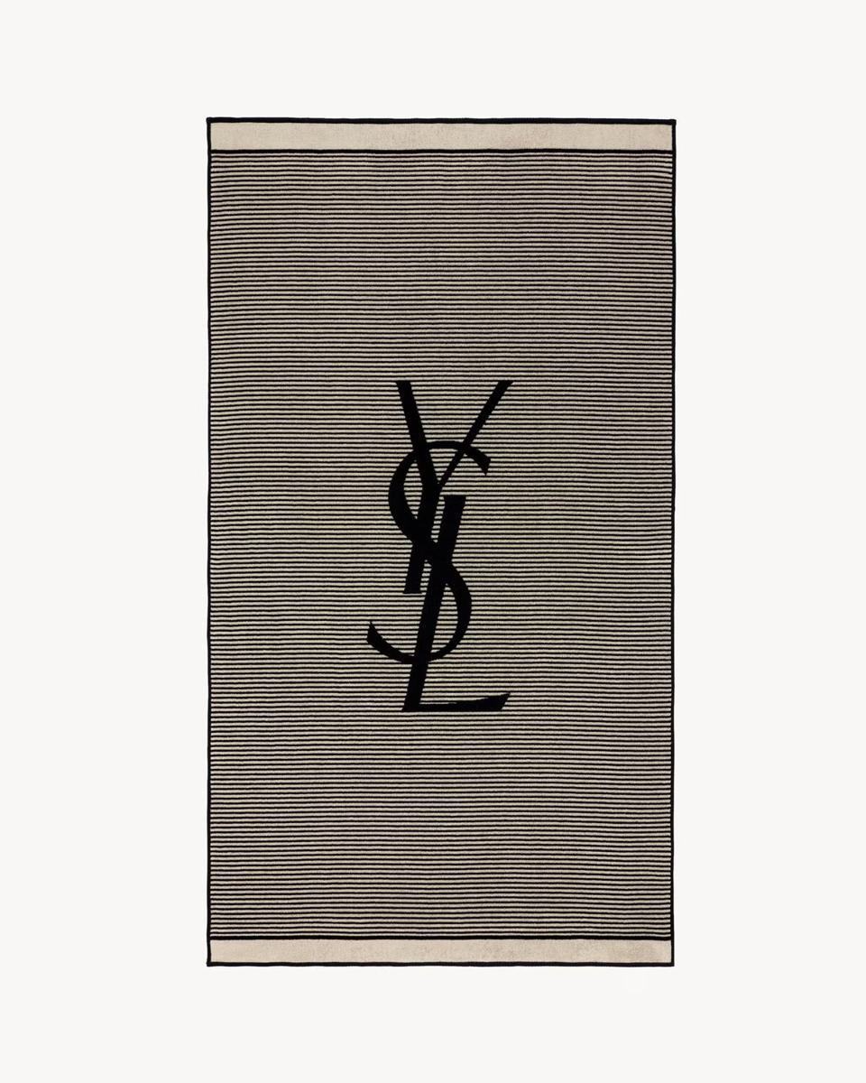 【関税＆送料込み】Saint Laurent Striped Towel In Cotton