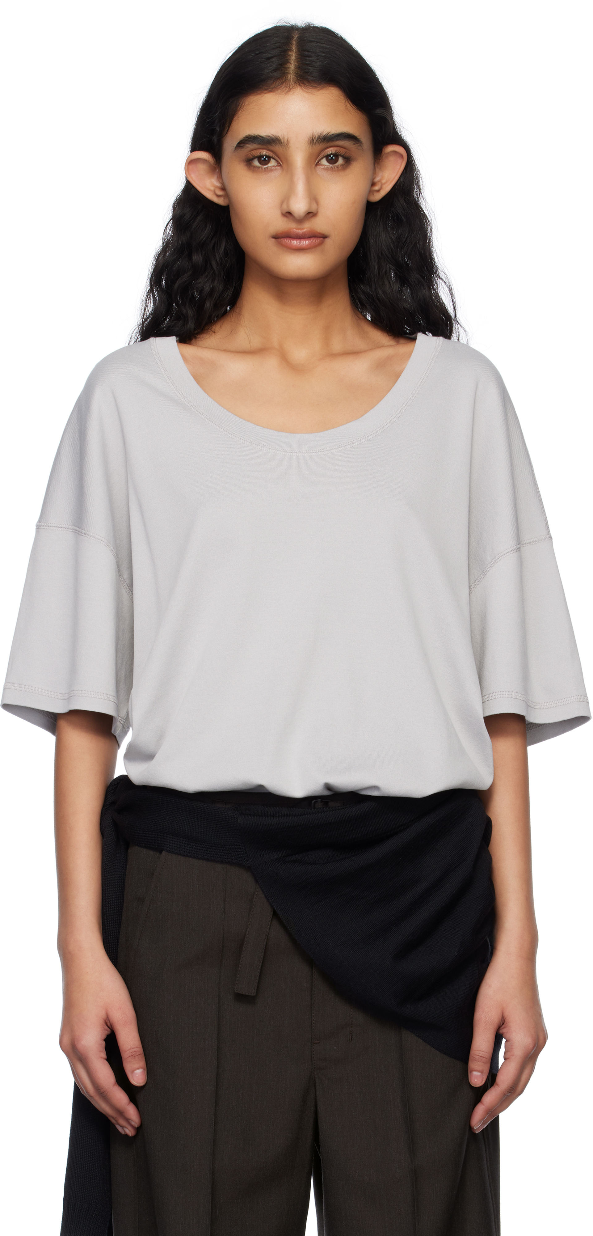 【関税込み】LEMAIRE グレー リブTシャツ
