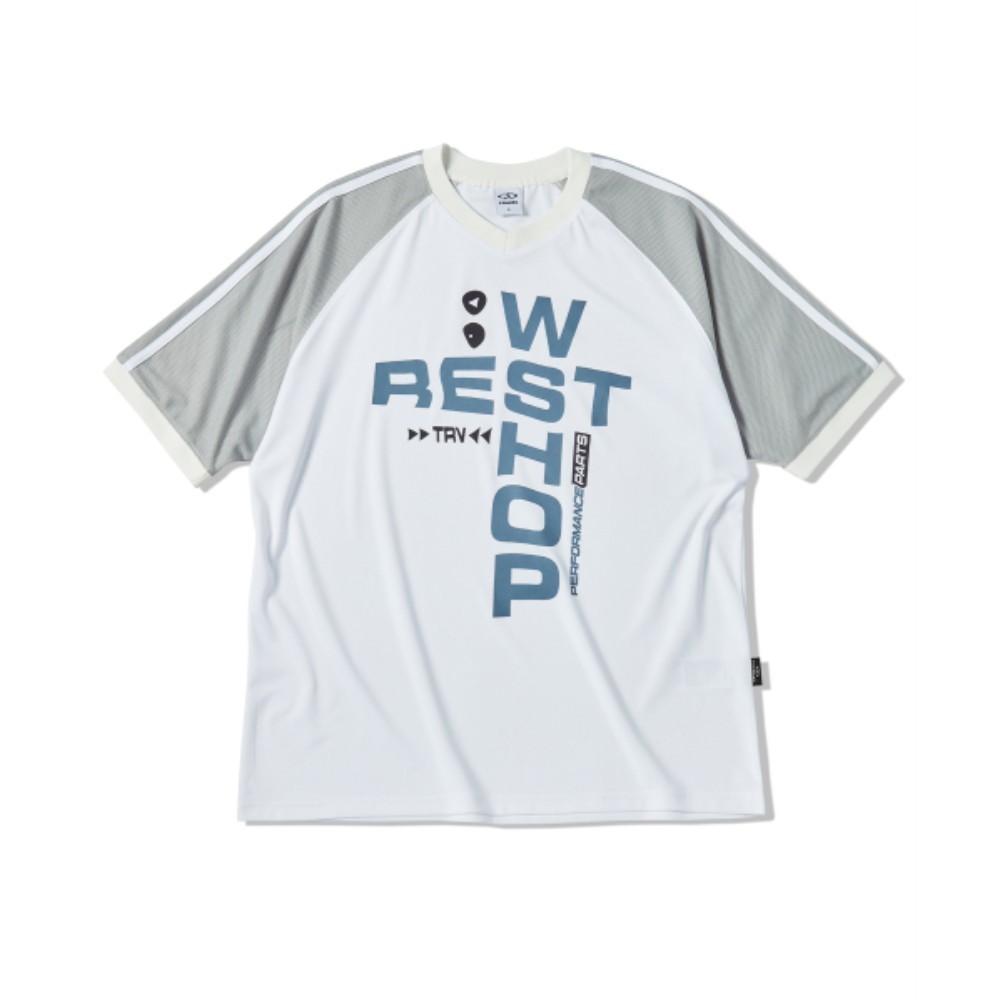 ★TRAVEL★ Rest Mesh Jersey Short Sleeve Tee White