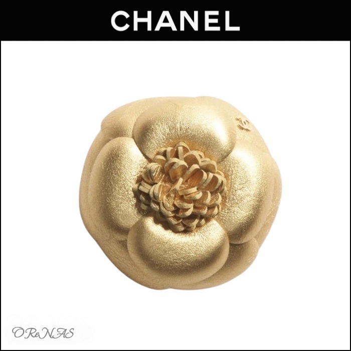 【コーデのアクセントに♪】CHANEL カメリア モチーフ ブローチ