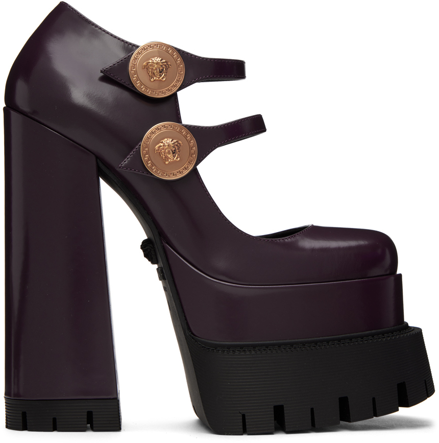 【関税込み】Versace バーガンディ メドゥーサ Aevitas ヒール