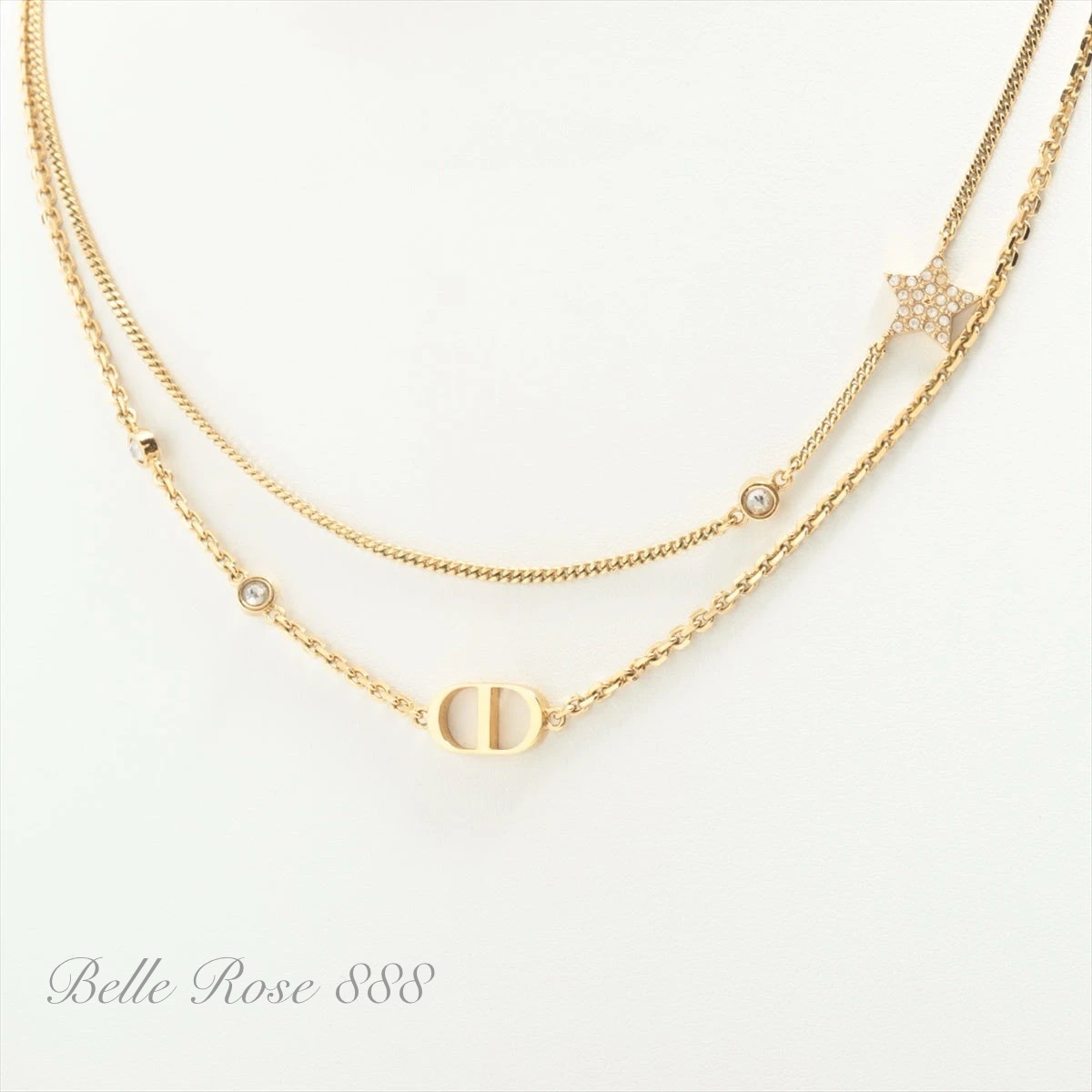 可愛い♡DIOR Petit CD ダブル ネックレス