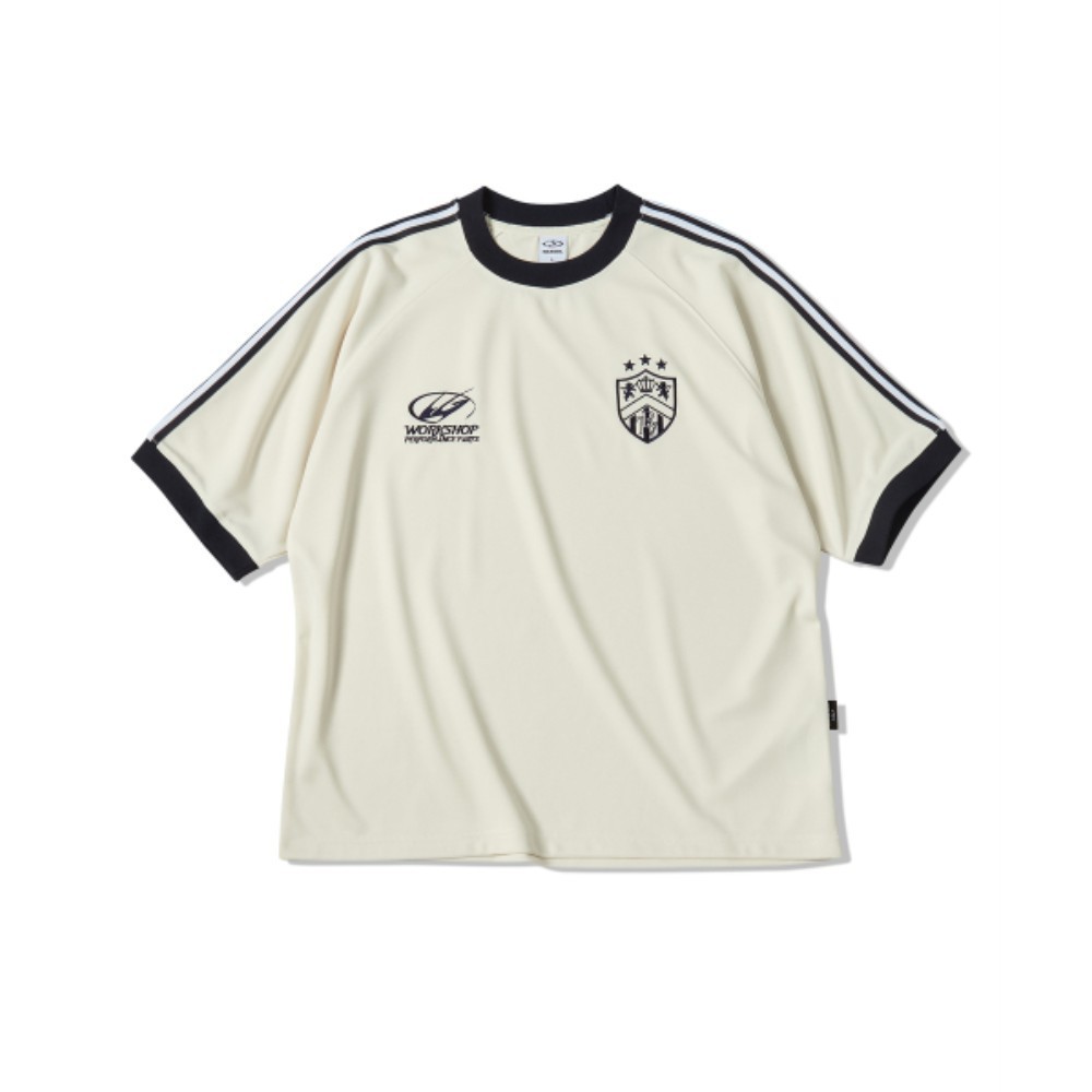 ★TRAVEL★ Jersey Track Short Sleeve T-Shirt Ivory