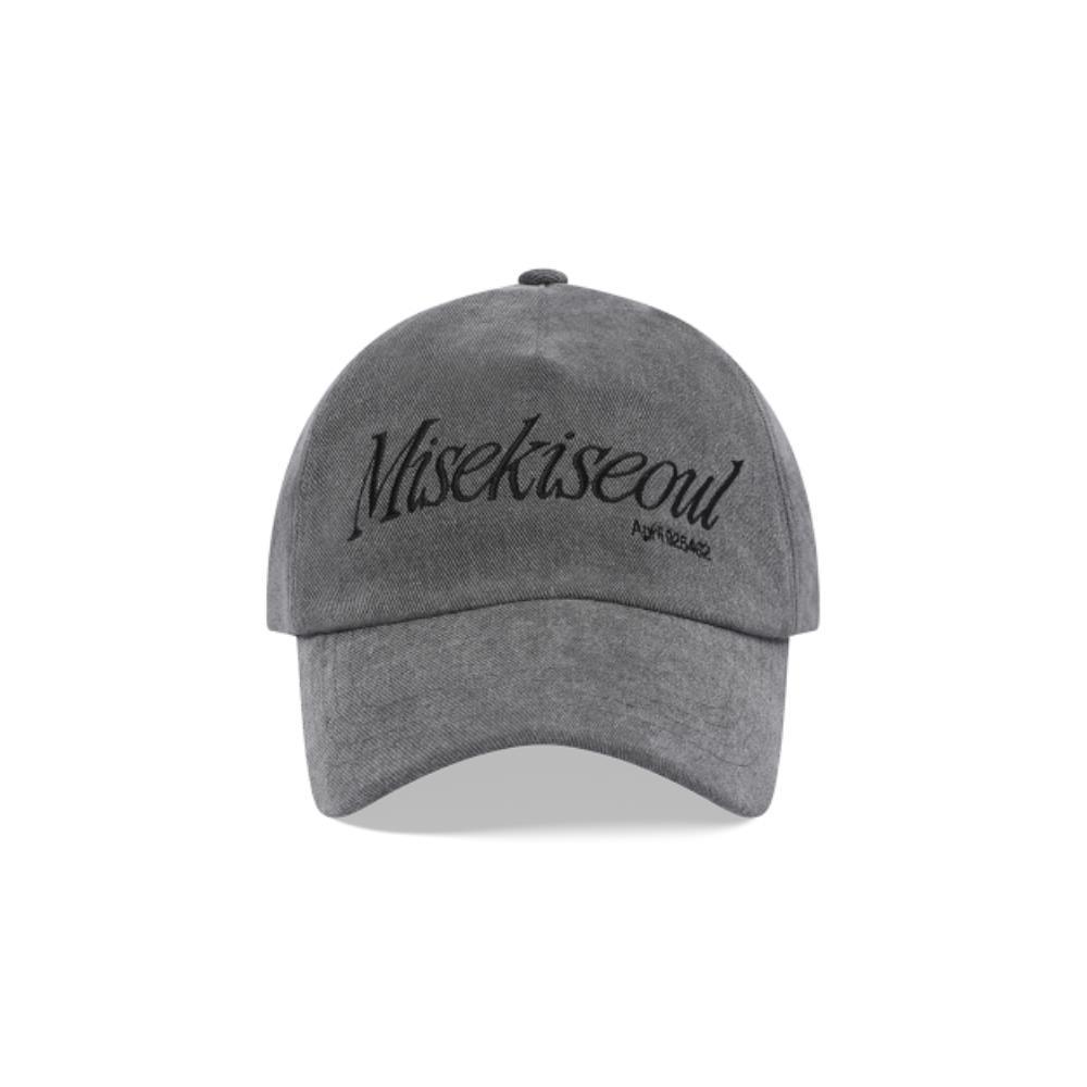 ★ MISEKI SEOUL★ Serif logo ball cap CHARCOAL MSK252AC02CH