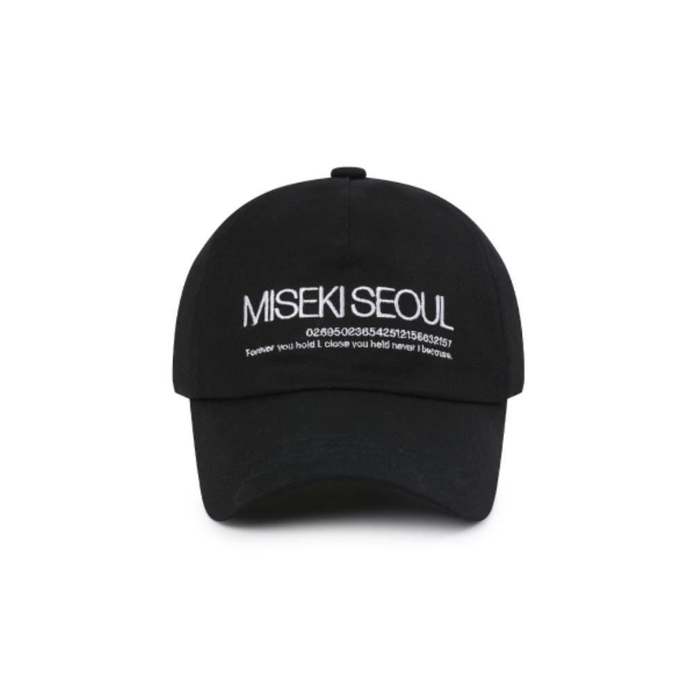 ★ MISEKI SEOUL★ Misekiseoul logo ball cap BLACK MSK240400