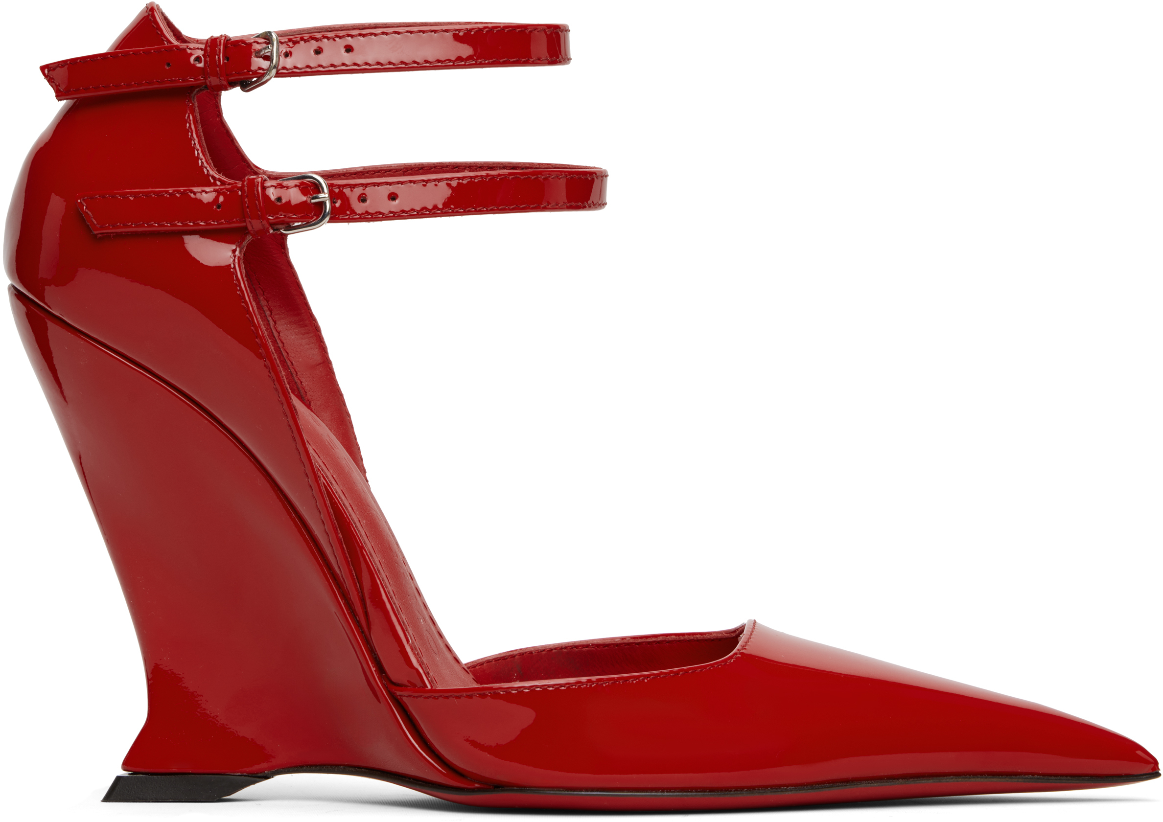 【関税込み】Ferragamo レッド Vidya ウェッジ ヒール