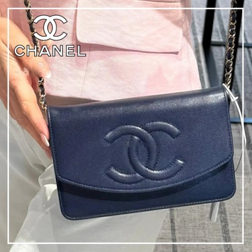 【上品な存在感♪】CHANEL チェーンウォレット キャビアスキン