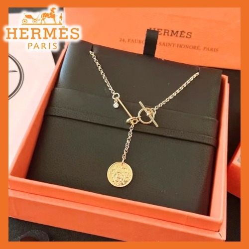 エレガント☆上品な輝き【HERMES】ペンダント《エクスリブリス》