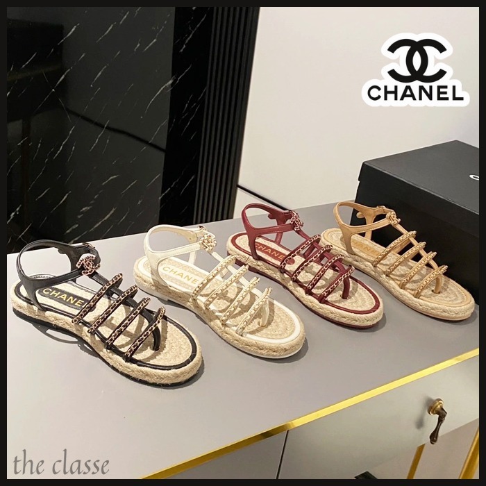 【夏におすすめ♪】CHANEL サンダル ラムスキン