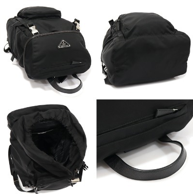 《PRADA》テスート トライアングル ロゴ バックパック 中古