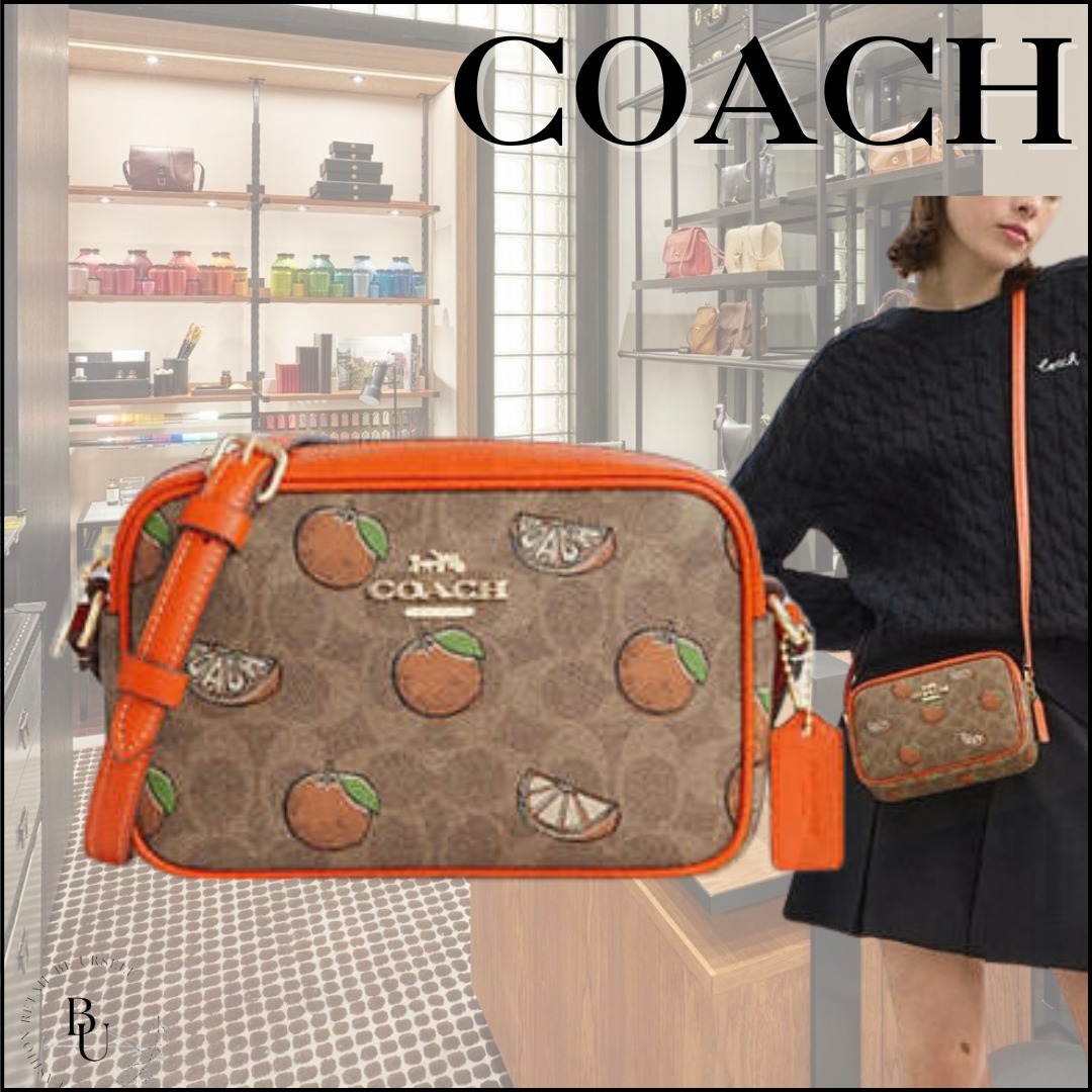 オレンジ【COACH】Mini Jamie Camera Bag 2way ショルダー