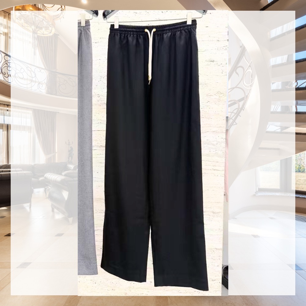 上品【CELINE】カシミアフランネルのストレートジョギングパンツ