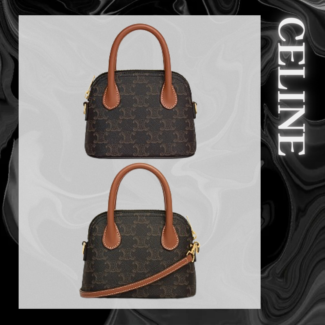 CELINE トリオンフ ミニ ハンドバッグ ブラウン