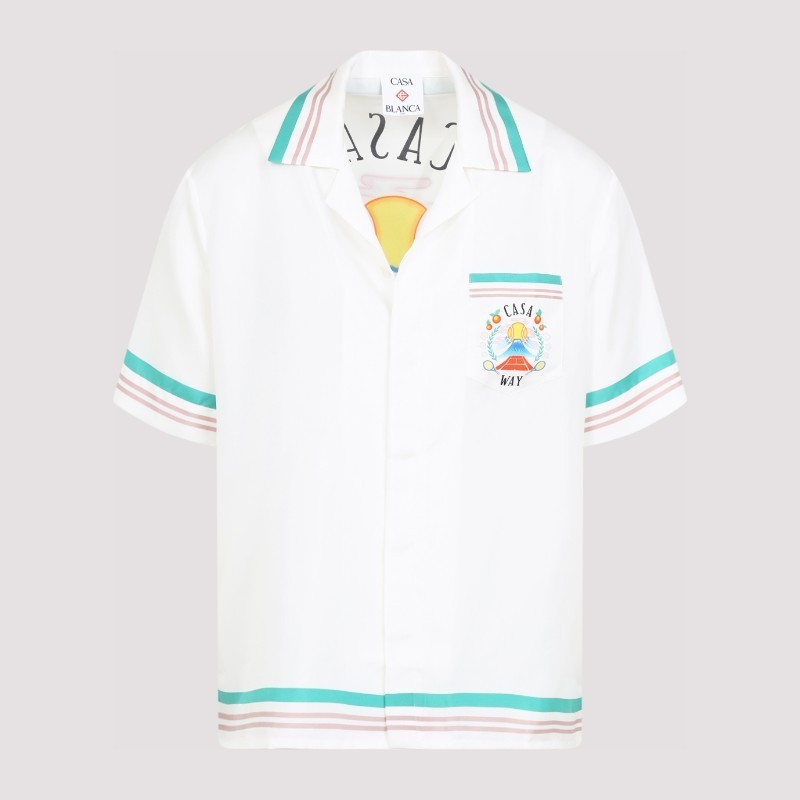 Tシャツ・カットソー Casablanca FW25 CUBAN COLLAR SHIRT (MPF25SH00307 MULTI)