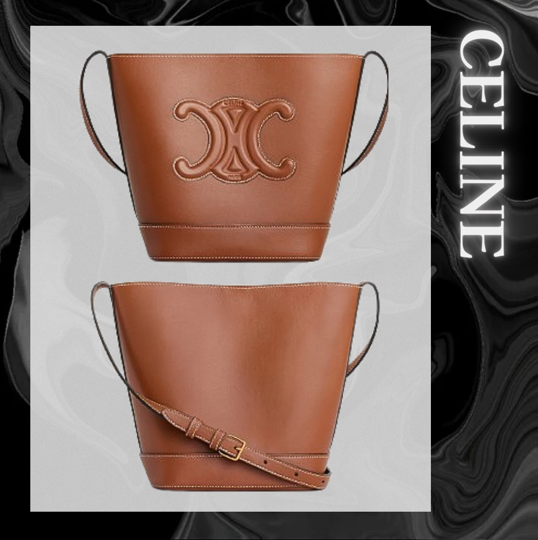 CELINE ロゴ バケットバッグ ブラウン【人気商品】★