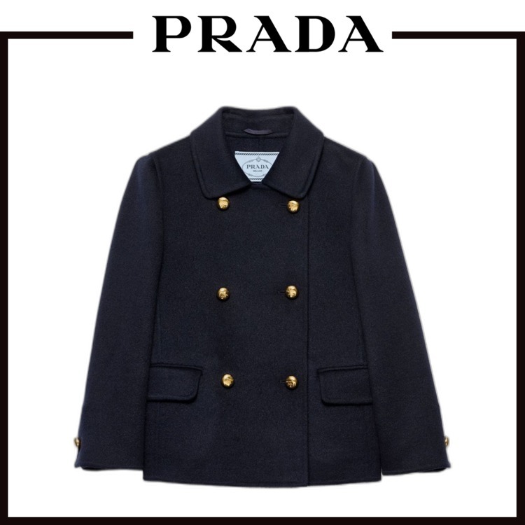 【VIP価格】 PRADA ロゴ カシュゴラ ダブルジャケット
