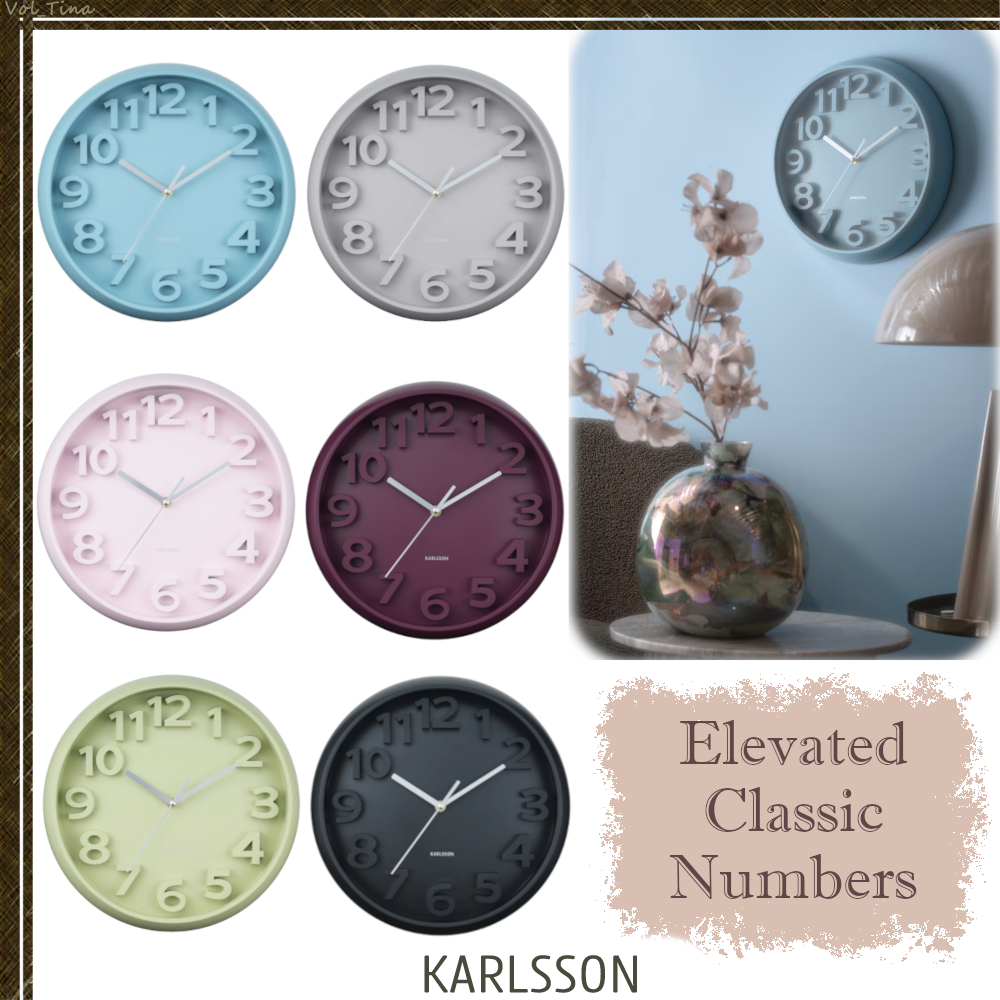 KARLSSON◆カールソン Elevated Classic Numbers 壁掛け時計33cm