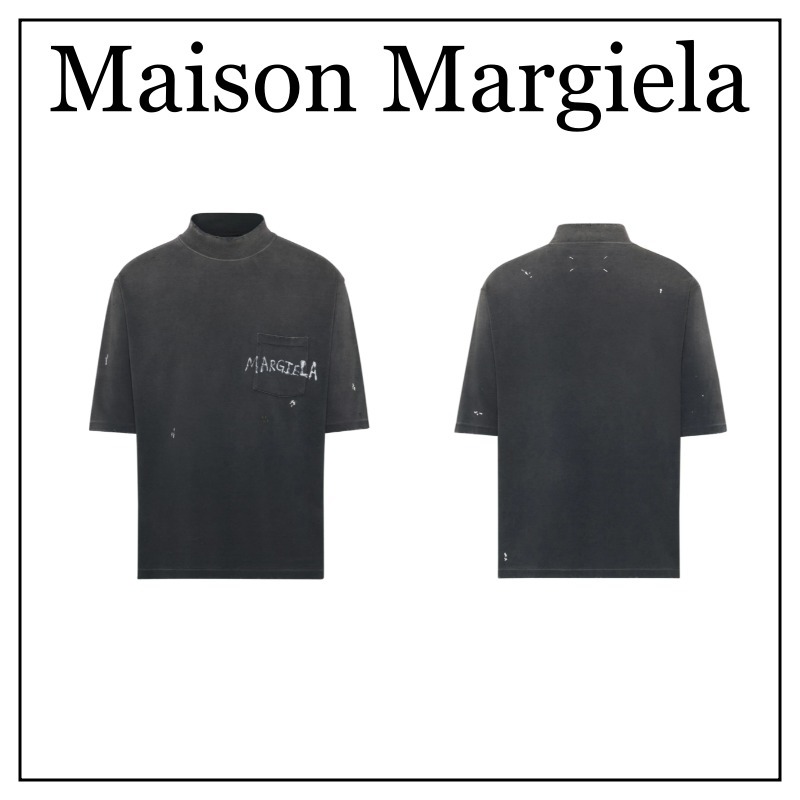 【関税込】Maison Margiela マルジェラ◆ロゴ ダメージ Tシャツ