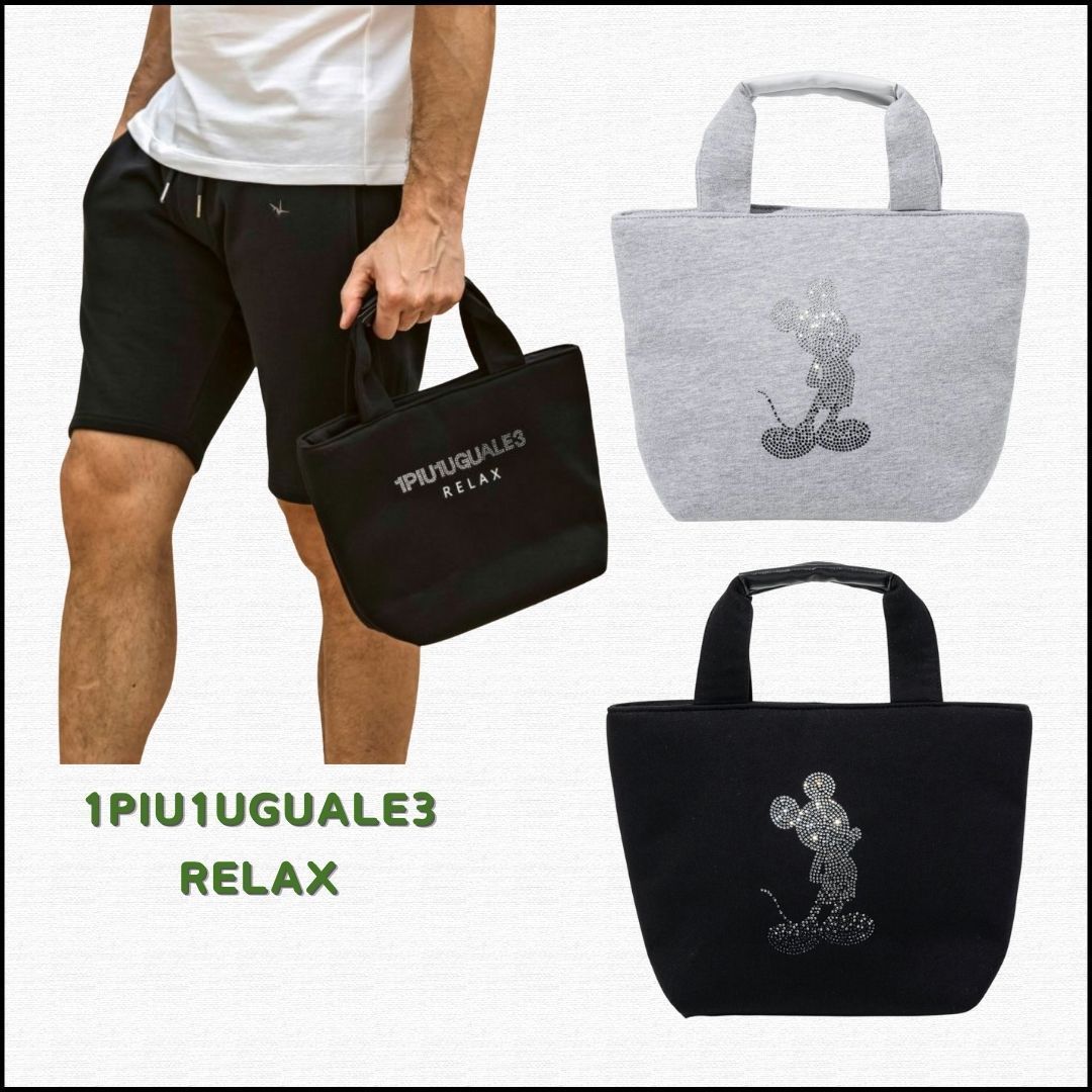 【1PIU1UGUALE3 RELAX】ミッキーマウス刺繍ミニトートバッグ